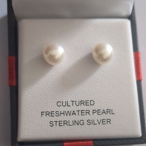 Cultured Freshwater Pearl Sterling Silver Earrings